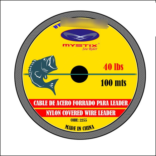 Cable De Acero Para Pesca Mystix 40lbs X 100mts