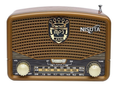 Radio Bluetooth Portatil Nisuta Micro Usb Sd Mp3 Auxiliar