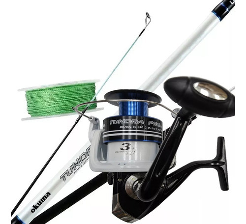 Combo Pesca Variada 2,40 Reel Spinit Con Ruleman +  Nylon