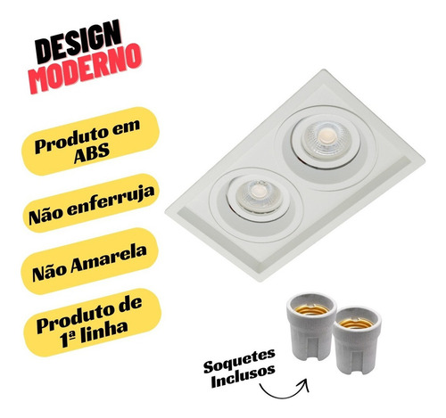 Luminária De Embutir Par20 Dupla Kit 21 Unidades
