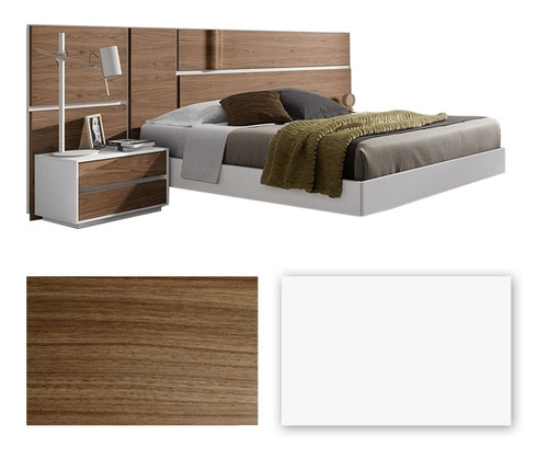 Imagen 3 de 6 de Cama Moderna Md Inv- 1060 Moka