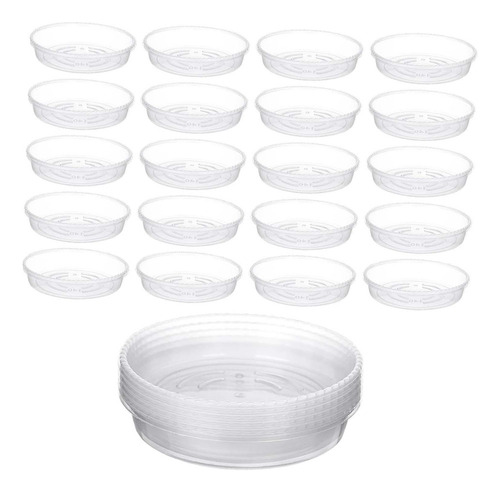 30 Platillos Para Macetas De Flores, Base Transparente 15cm