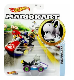Hot Wheels Mario Kart Figura Dry Bones +standard Kart Mattel