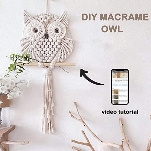 Kit De Macramé, Kit De Búho De Macramé Diy Tutorial ...
