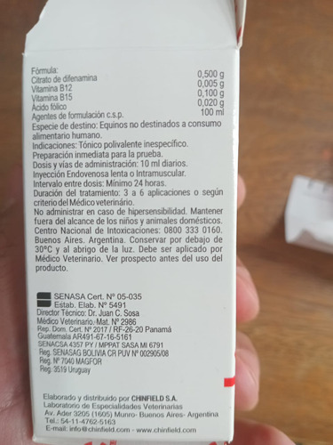 Corretonic 30ml Argentino Para Cavalos Esportistas