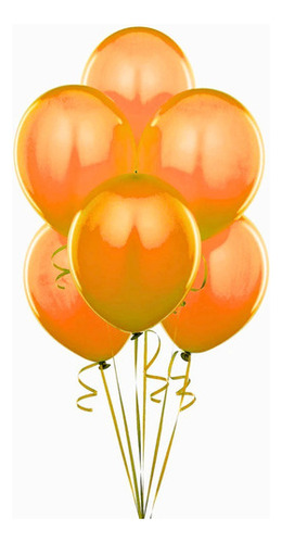 Globos 12 Pulgadas Perlados Diferentes Colores X25u Color Naranja