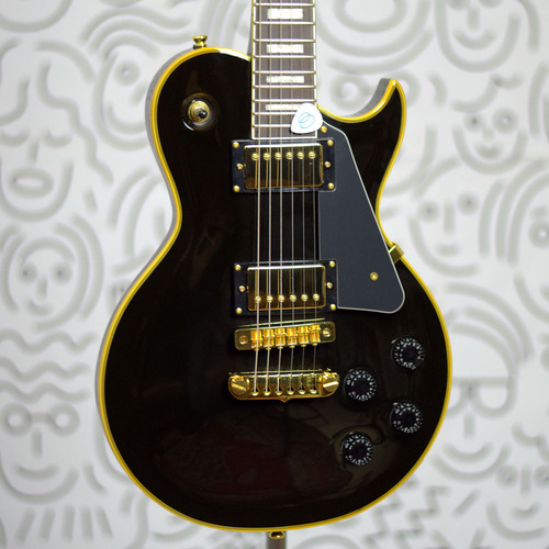 Guitarra Aria Pro Ii Pe-350cst Les Paul Aged Cherry Black Captadores Em Alnico V Com Bag E Palheta Groover