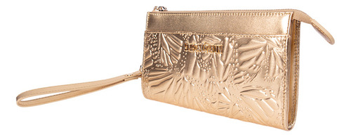 Bolsa Cheen De Piel Pineda Covalin Grabado Mariposa Oro-rosa