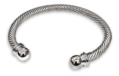 Brazalete Estilo Vikingo Casquillas De Plata Maciza .925