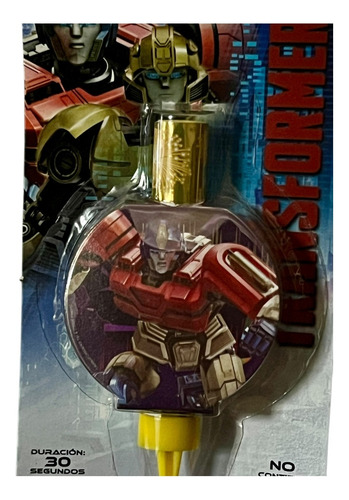 Vela Magica Pirotecnia Chispas Pastel Fiesta Transformers
