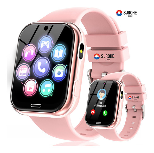 Reloj Inteligente 2G Llamadas Sos SmartWatch Con Camara Relojes De Juego X53 Sjrohe Relojes Inteligentes Llamar Niños Relojes Inteligentes,Relojes Inteligentes Con Ranuras Para Tarjetas Sim color Rosa