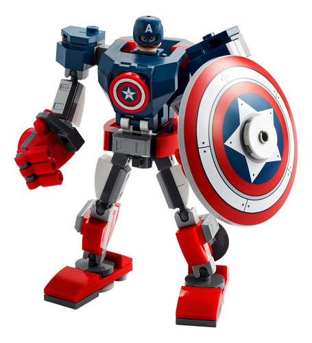 Juguete Lego Mecha Armor de Capitán América Marvel, número de piezas: 121