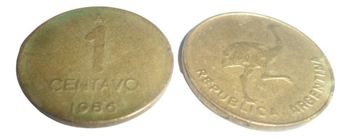 Moneda Argentina 1 Centavo 1986