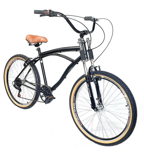 Bicicleta Aro 26 Caiçara Vintage Retrô C/ Marcha Suspensão