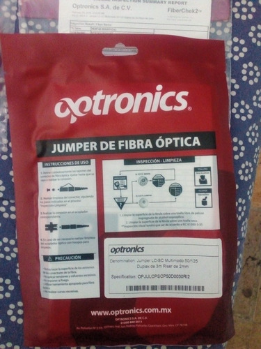 Optronics Jumper Fibra Lc-lc Multi 50/125 Duplex 50 M Nuevo