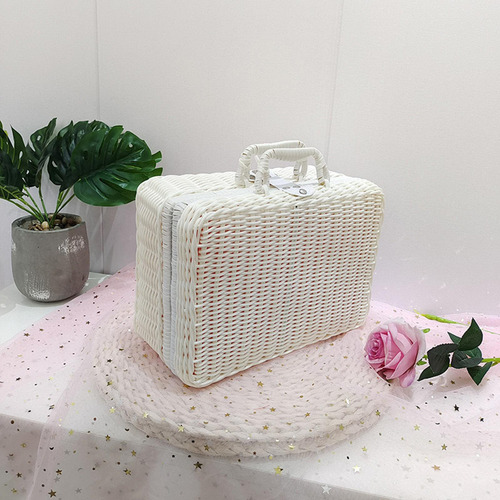 Cesta De Picnic, Organizador De Maleta De Mimbre De M