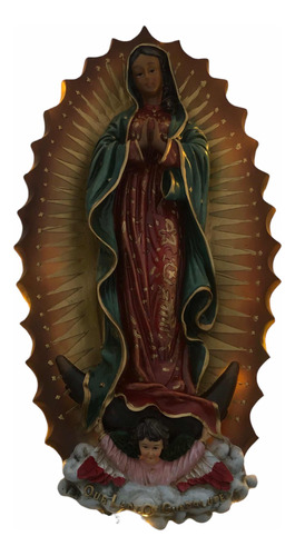 Virgen De Guadalupe En Porcelana Italiana - Placa 43cm