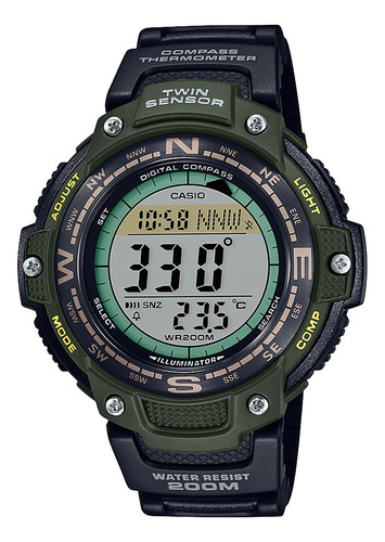Reloj Casio Sgw100-3av Para Hombre Digital Con Brújula