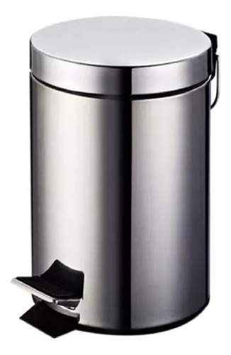 Basurero Papelero Pedal 8 Litros Acero Inoxidable Taumm
