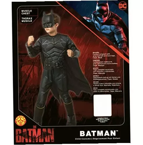 Rubie's 702987l Dc Disfraz De Batman Deluxe Para Niños