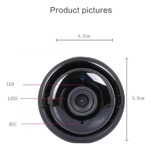 Mini Camara Full Vision Hd Detector De Movimiento Nocturno