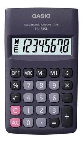 Calculadora Casio Hl-815l Digitos 8 Memoria Pila Aa Bolsillo