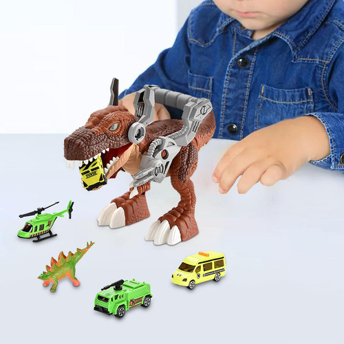 Camión Transportador De Dinosaurios, Juguete De Transporte