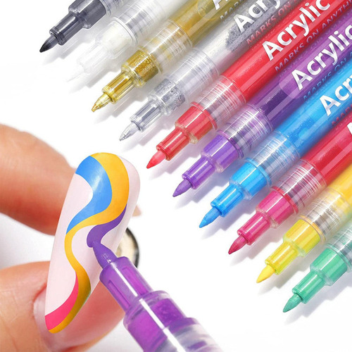 Dibujo De Uñas A Lápiz Pintado En 3d, 10 Piezas De Grafiti P