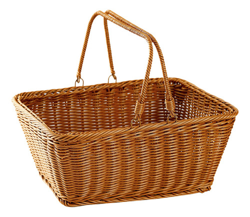 Cesta De Mimbre Contenedor De Alimentos Cesta Los 35x25x15cm