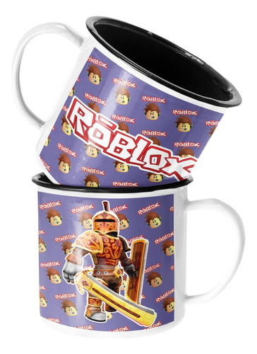 Taza Enlozada Lechera Roblox Infantil Juego Caballero