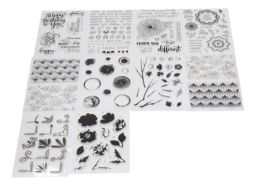 10 Unidades De Sellos Transparentes De Silicona Transparente