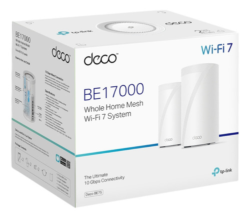 Extensor Tp-link Wifi 7 Deco Be75 Be17000 Mesh 10gb Sfp+ 2pç