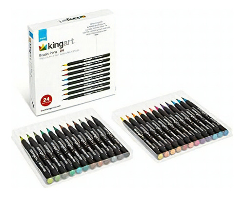 Kingart 444-24, Watercolor Paint Flexible Tip Set Of 24