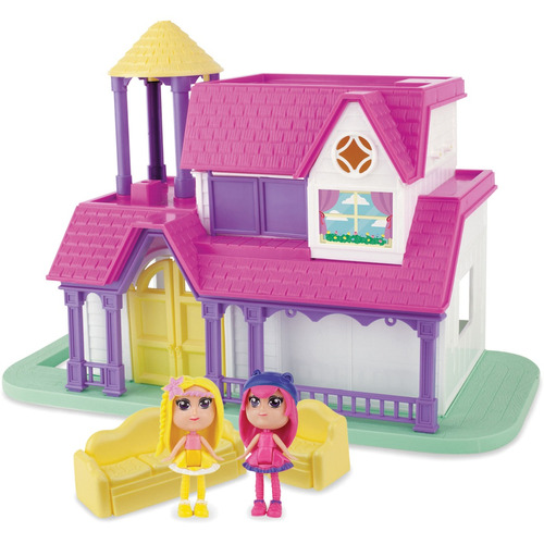Divertida casa de muñecas con accesorios de juguete para niñas
