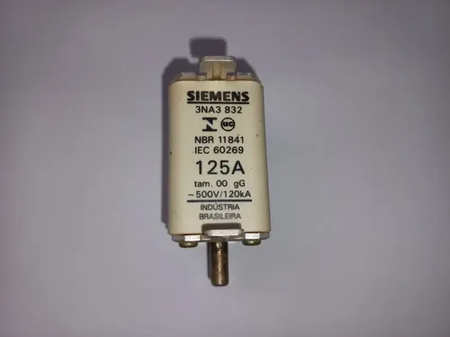Fusível Siemens Nh 00 - 3na3 832 - 125 Ampéres | MercadoLivre