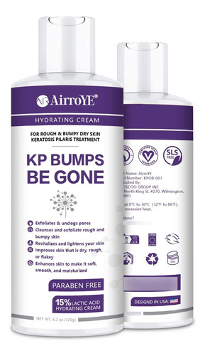 Airroye Kp Bump Eraser & Crema Hidratante, 4 Oz  Hidrata.