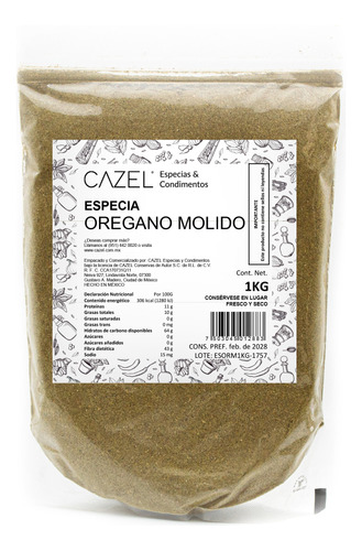 Oregano Natural En Povo Oaxaca 1kg