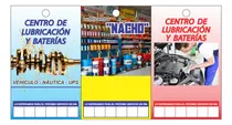 Comprar Tarjetas Cambio Aceite Filtro Lubricentro ( 1000 Unidades )