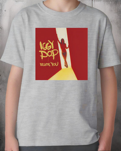 Remera Gris Niño Sublimada Personalizada Iggy Pop