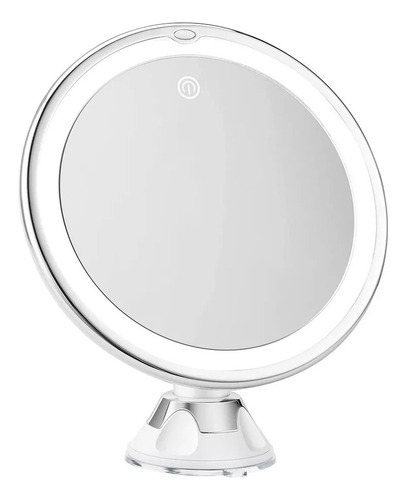 Espelho Led Ventosas Maquiagem Aumento 10x Camarim