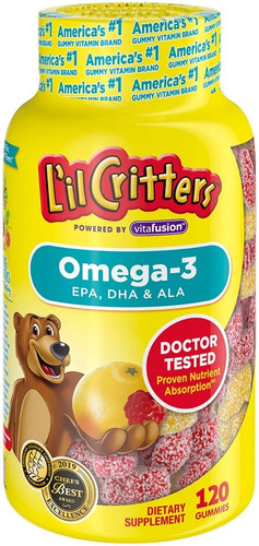 Lil Critters Omega 3 Niños 120 Gomitas