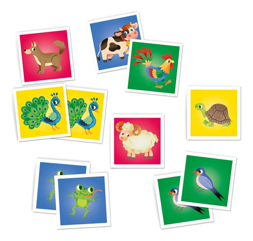 Clementoni Memo Animales De La Granja, Juego Educativo