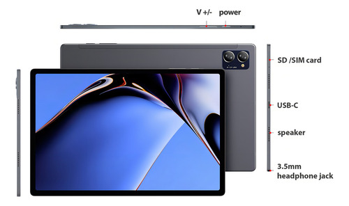 Tablet android tableta HiPad XPro 4G android tableta 10.51" com rede móvel 128GB cinza 12GB de memoria RAM