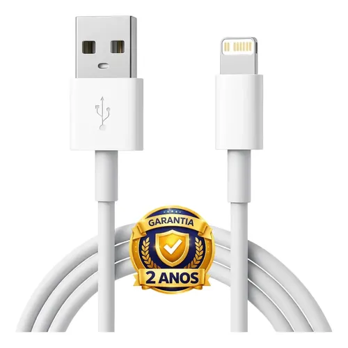 Cabo Carregador Compativel Com iPhone 6 7 8 X Xs 11 Se 12 Xr 13 14 Pro Max Branco Boyu Cell