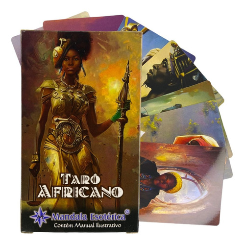 Jogo Cartas Baralho O Tarô Africano 78 Cartas  E Manual