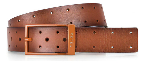 Cinturón Unifaz Leo De Cuero Para Hombre Hebilla Cuadrada Vé Color Chocolate Talla 42