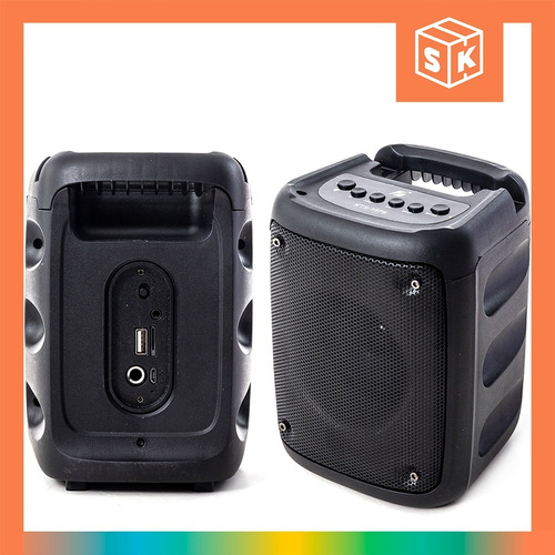 Imagen 5 de 10 de Mini Parlante Bluetooth Inalámbrico Usb Luces Rgb Karaoke