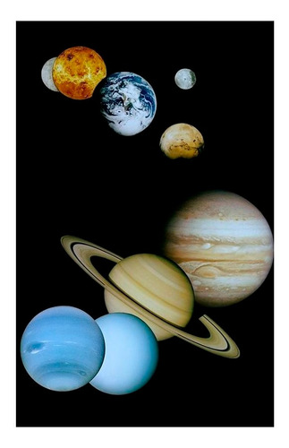 Vinilo Decorativo 50x75cm Planetas Tierra Mundo Galaxia M4