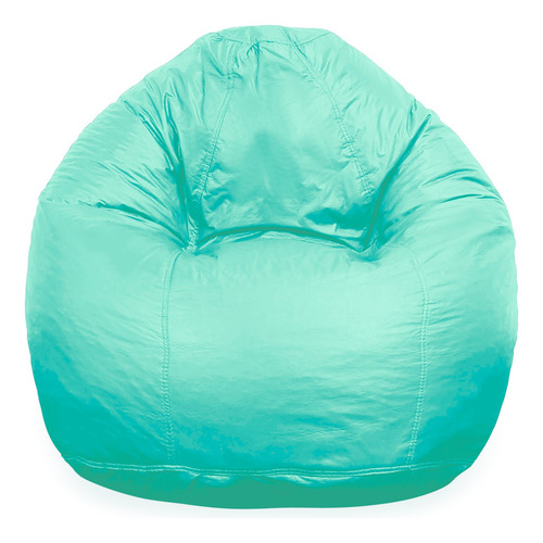 Puff Conforto Com Enchimento Modelo Pêra Quarto Sala Grande Cor Verde Agua