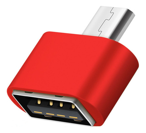 Adaptador Otg A Micro Usb V8 Tablet Celular Rojo